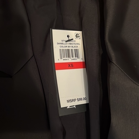 Danielle Bernstein We Wore What Womens Satin Embellished One-Button Blazer XS - Picture 8 of 9